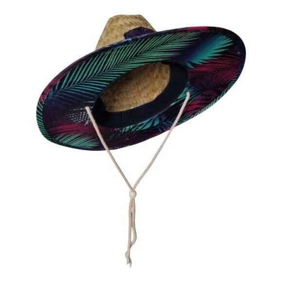 PUGS Straw Shade Hat In Hawaiian Palm Leaf - Size One Size - Picture 4 of 8